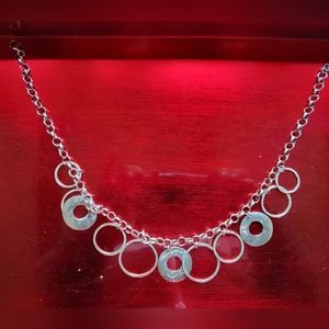Silpada N1325 Sterling Silver hammered Circle Necklace .925